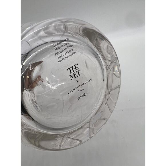 Anthropologie The Met Decanter Hand Blown Cut Glass - Picture 4 of 4